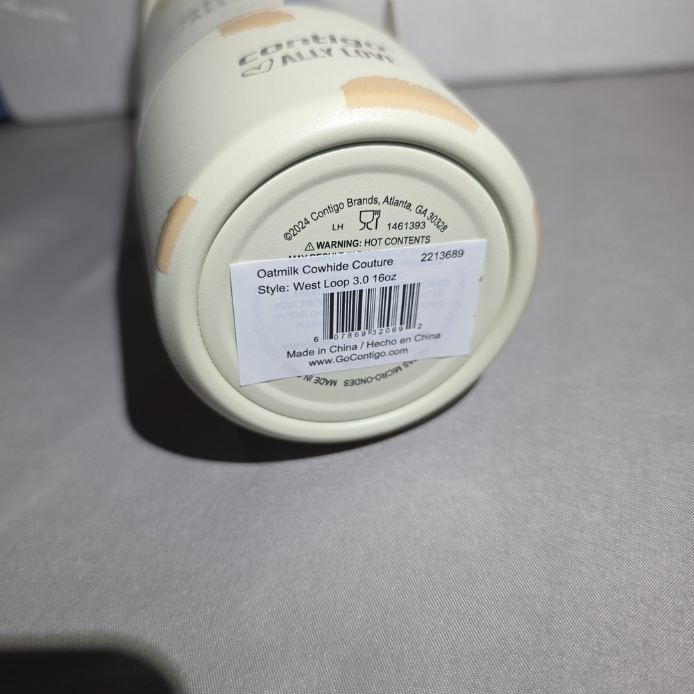 Contigo West Loop 16oz Travel Mug Autoseal Oatmilk Ally Love BPA Free NEW - Picture 6 of 7